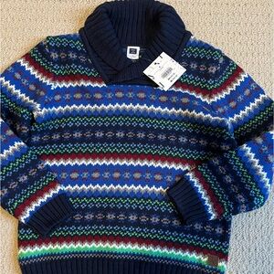 Boys shawl neck sweater